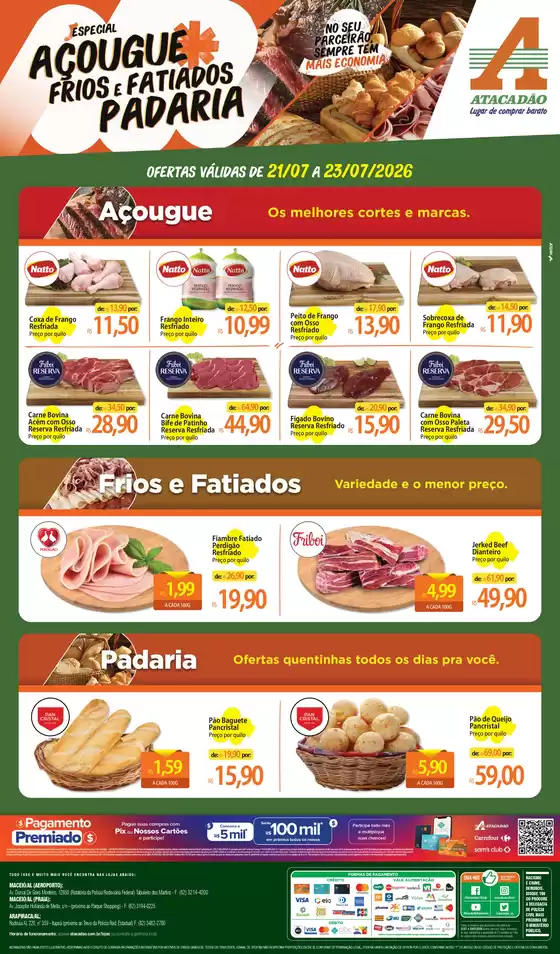 Catálogo Atacadão | Atacadão - Açougue / Padaria / Frios e Fatiados | 2026-07-21T00:00:00.000Z - 2026-07-23T00:00:00.000Z
