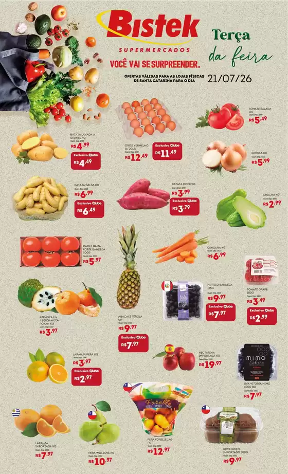 Catálogo Bistek Supermercados | Encarte Bistek Supermercados | 2026-07-21T00:00:00.000Z - 2026-07-21T00:00:00.000Z