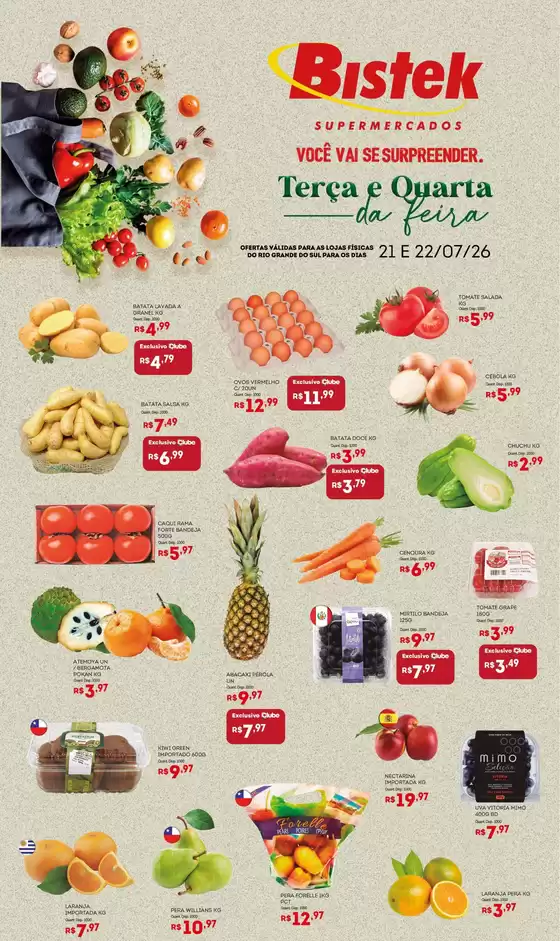 Catálogo Bistek Supermercados | Ampla seleção de ofertas | 2026-07-21T00:00:00.000Z - 2026-07-22T00:00:00.000Z