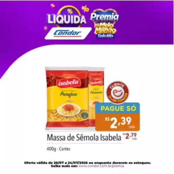 Catálogo Supermercados Condor | Melhores ofertas para todos os caçadores de pechinchas | 2026-07-20T00:00:00.000Z - 2026-07-24T00:00:00.000Z
