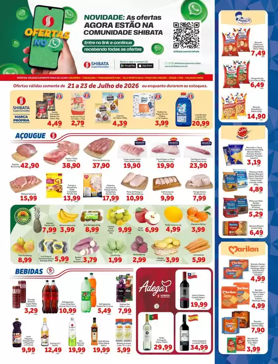 Catálogo Shibata Supermercados | Ampla seleção de ofertas | 2026-07-21T00:00:00.000Z - 2026-07-23T00:00:00.000Z