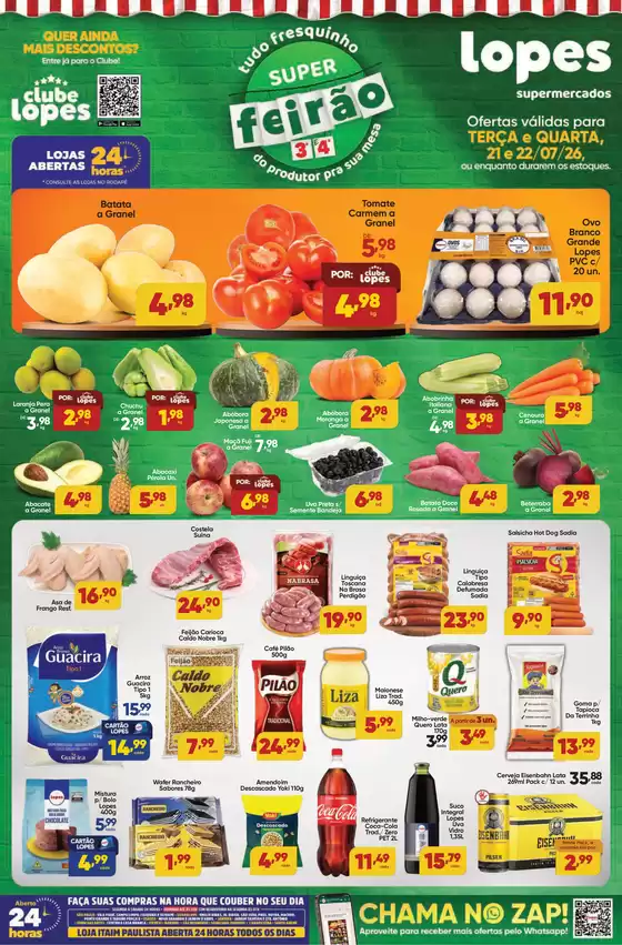 Catálogo Lopes Supermercados | SUPER FEIRÃO - TERÇA E QUARTA | 2026-07-21T00:00:00.000Z - 2026-07-22T00:00:00.000Z