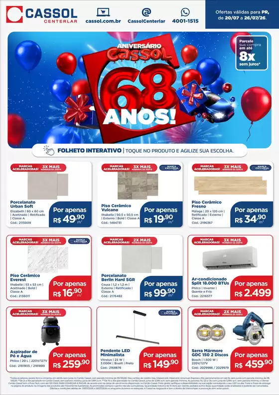 Catálogo Cassol | Grandes descontos em produtos selecionados | 2026-07-20T00:00:00.000Z - 2026-07-26T00:00:00.000Z