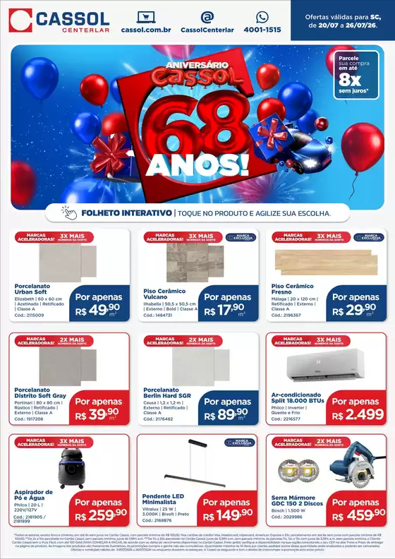Catálogo Cassol | Encarte Cassol | 2026-07-20T00:00:00.000Z - 2026-07-26T00:00:00.000Z