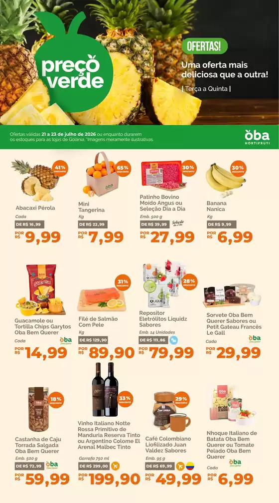 Catálogo Oba Hortifruti | Ótima oferta para caçadores de pechinchas | 2026-07-21T00:00:00.000Z - 2026-07-23T00:00:00.000Z