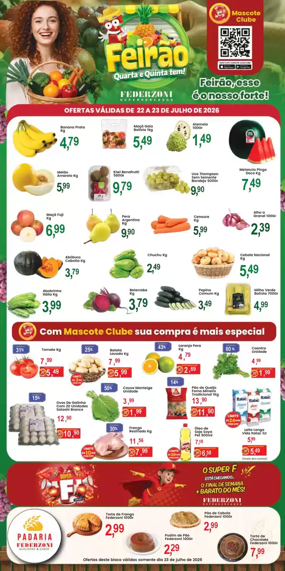 Catálogo Federzoni Supermercados | Feirão | 2026-07-22T00:00:00.000Z - 2026-07-23T00:00:00.000Z