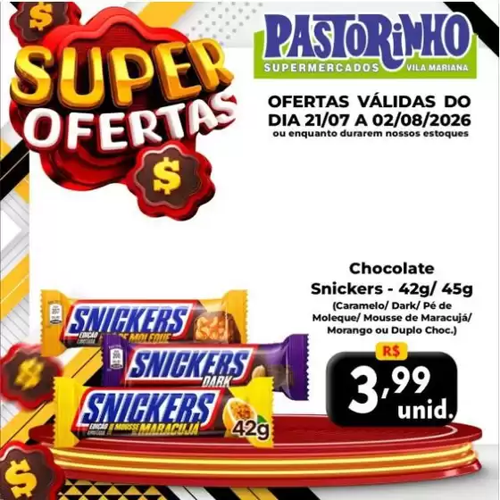 Catálogo Supermercado Pastorinho | Melhores ofertas e descontos | 2026-07-21T00:00:00.000Z - 2026-08-02T00:00:00.000Z