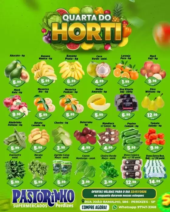 Catálogo Supermercado Pastorinho | Ofertas e promoções atuais | 2026-07-22T00:00:00.000Z - 2026-07-22T00:00:00.000Z