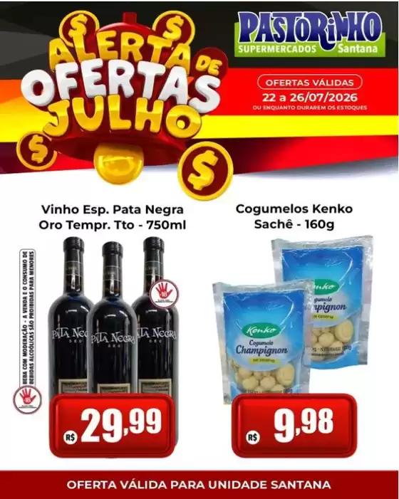 Catálogo Supermercado Pastorinho | Ofertas e promoções atuais | 2026-07-22T00:00:00.000Z - 2026-07-26T00:00:00.000Z