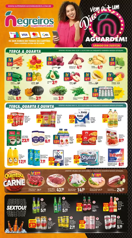 Catálogo Negreiros Supermercados | Encarte Negreiros Supermercados | 2026-07-21T00:00:00.000Z - 2026-07-26T00:00:00.000Z