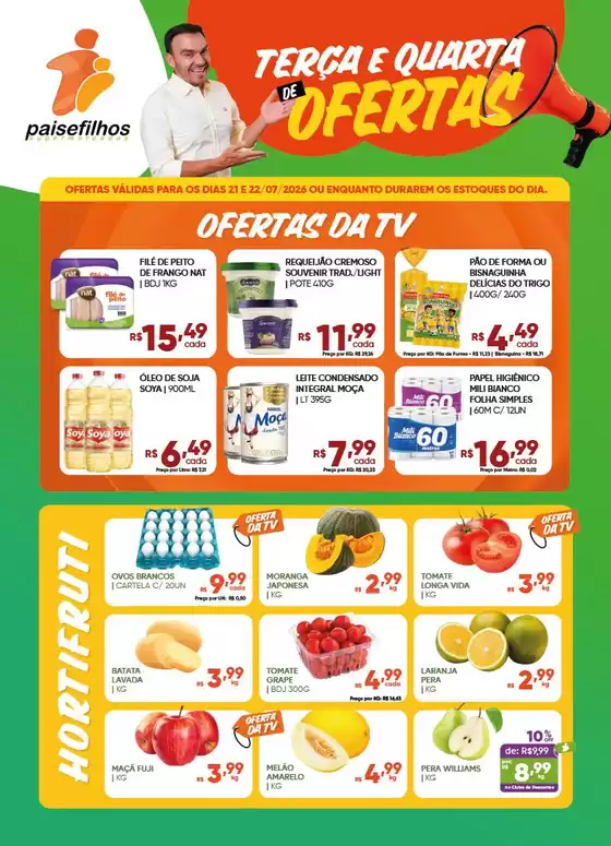 Catálogo Pais e Filhos Supermercados | Encarte Pais e Filhos Supermercados | 2026-07-21T00:00:00.000Z - 2026-07-22T00:00:00.000Z