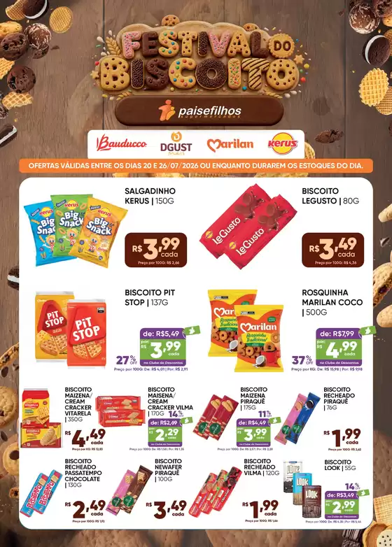 Catálogo Pais e Filhos Supermercados | PeF ENCARTE 20 a 26.07 Festival do Biscoito Saida | 2026-07-20T00:00:00.000Z - 2026-07-26T00:00:00.000Z