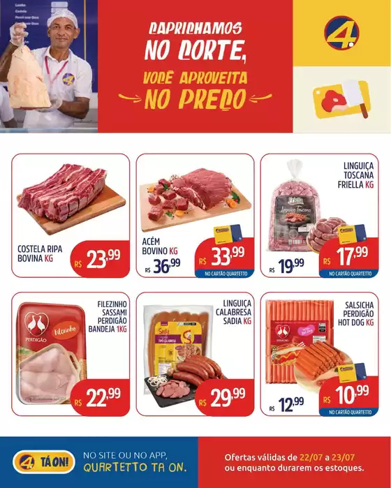 Catálogo Quartetto Supermercados | Encarte Quartetto Supermercados | 2026-07-22T00:00:00.000Z - 2026-07-23T00:00:00.000Z