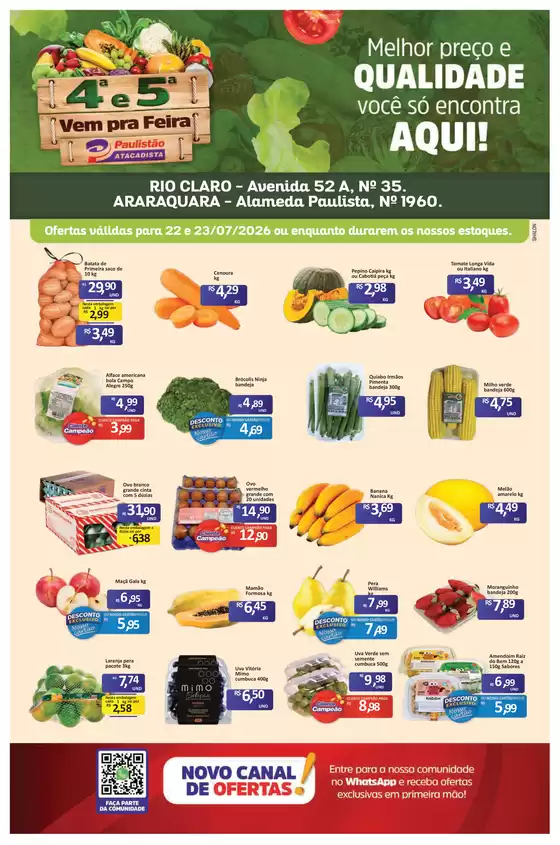 Catálogo Paulistão Atacadista | Novas ofertas para descobrir | 2026-07-22T00:00:00.000Z - 2026-07-23T00:00:00.000Z
