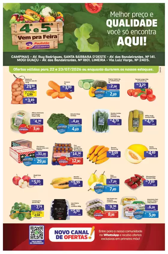 Catálogo Paulistão Atacadista | Ampla seleção de ofertas | 2026-07-22T00:00:00.000Z - 2026-07-23T00:00:00.000Z
