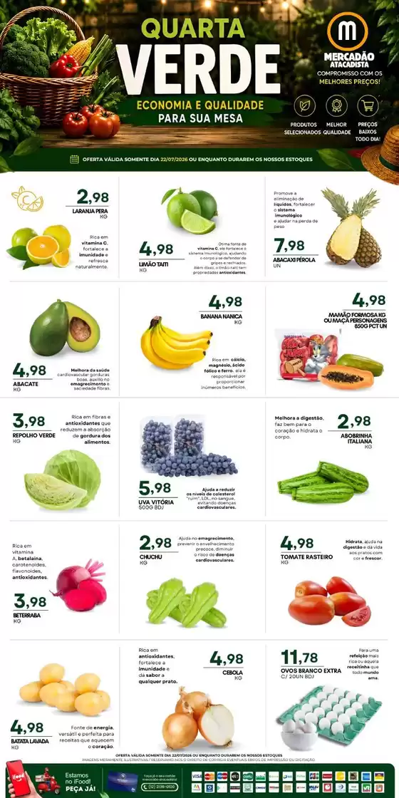 Catálogo Mercadão Atacadista | Descubra ofertas atraentes | 2026-07-22T00:00:00.000Z - 2026-07-22T00:00:00.000Z