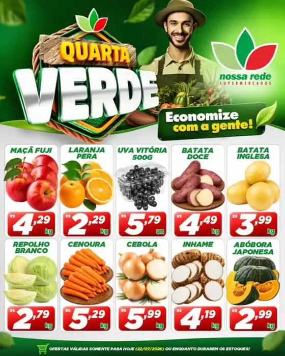 Catálogo Nossa Rede Supermercados | QUARTA VERDE | 2026-07-22T00:00:00.000Z - 2026-07-22T00:00:00.000Z