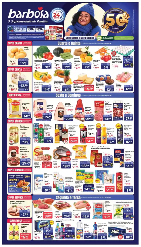 Catálogo Barbosa Supermercados | Ofertas Exclusivas Para As Lojas Sales Gomes e Morro Grande | 2026-07-22T00:00:00.000Z - 2026-07-28T00:00:00.000Z