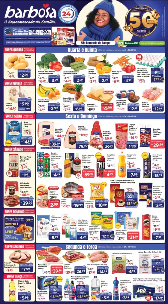 Catálogo Barbosa Supermercados | Ofertas Exclusivas Para A Loja São Bernardo do Campo | 2026-07-22T00:00:00.000Z - 2026-07-28T00:00:00.000Z