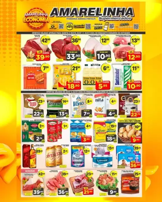 Catálogo Amarelinha Supermercados | Amarelinha de Economia | 2026-07-23T00:00:00.000Z - 2026-07-24T00:00:00.000Z