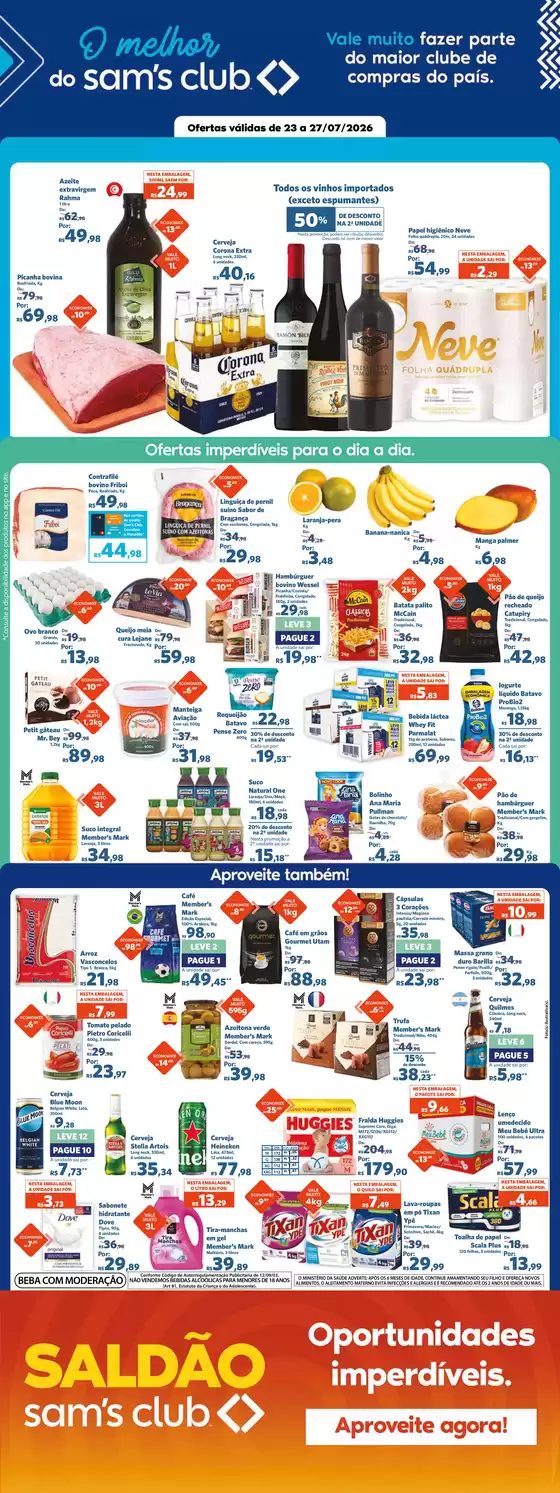 Catálogo Sam's Club | Ofertas e promoções atuais | 2026-07-23T00:00:00.000Z - 2026-07-27T00:00:00.000Z