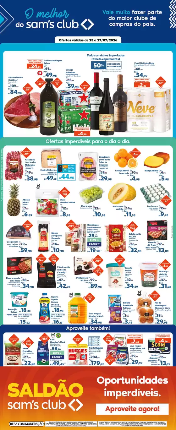 Catálogo Sam's Club | Pechinchas e ofertas atuais | 2026-07-23T00:00:00.000Z - 2026-07-27T00:00:00.000Z