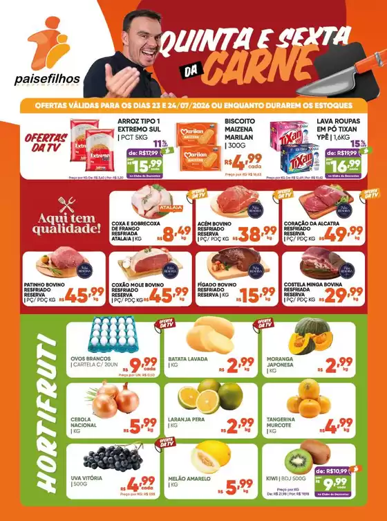 Catálogo Pais e Filhos Supermercados | Encarte Pais e Filhos Supermercados | 2026-07-23T00:00:00.000Z - 2026-07-24T00:00:00.000Z