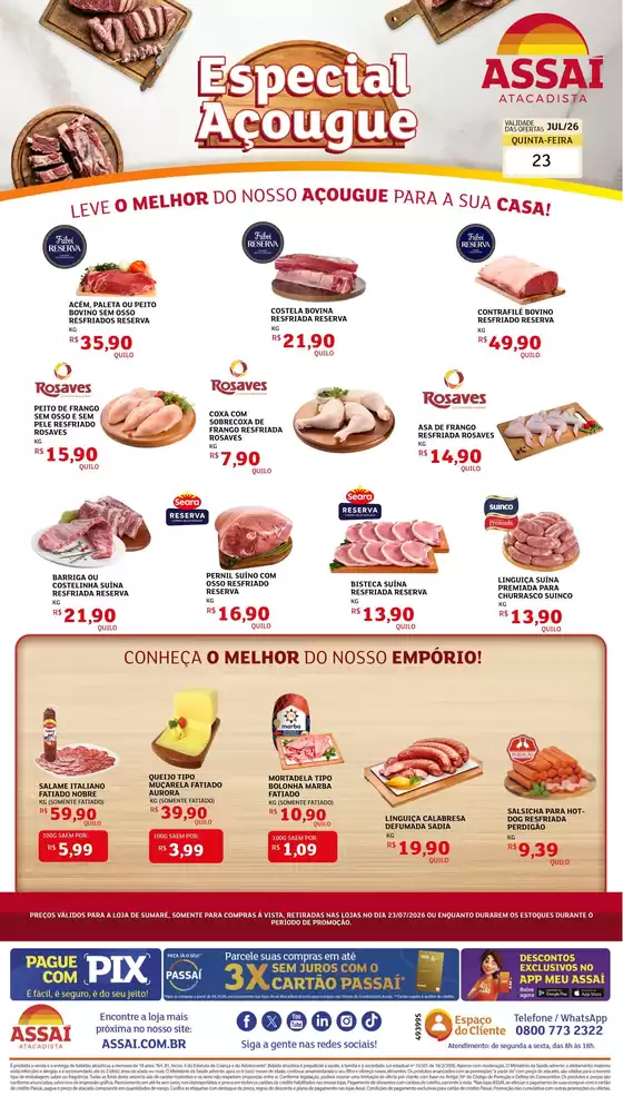 Catálogo Assaí Atacadista | Encarte Assaí Atacadista 49399-965 | 2026-07-23T00:00:00.000Z - 2026-07-23T00:00:00.000Z