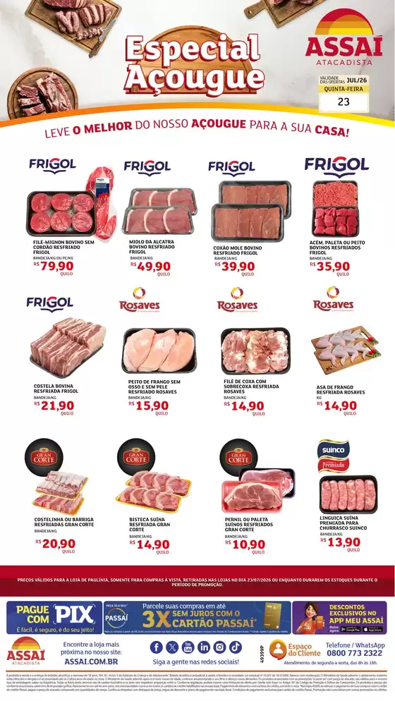 Catálogo Assaí Atacadista | Encarte Assaí Atacadista 49399-964 | 2026-07-23T00:00:00.000Z - 2026-07-23T00:00:00.000Z