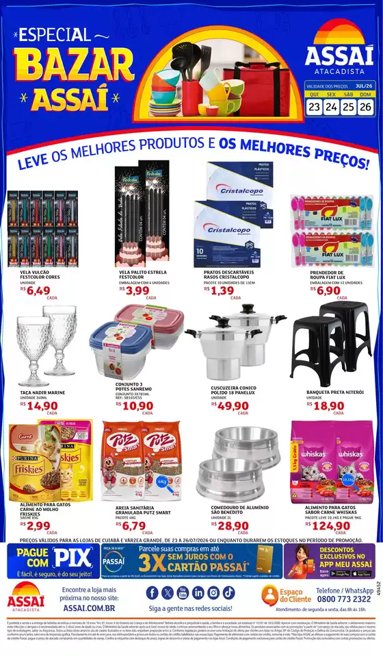 Catálogo Assaí Atacadista | Encarte Assaí Atacadista 49452-976 | 2026-07-23T00:00:00.000Z - 2026-07-26T00:00:00.000Z