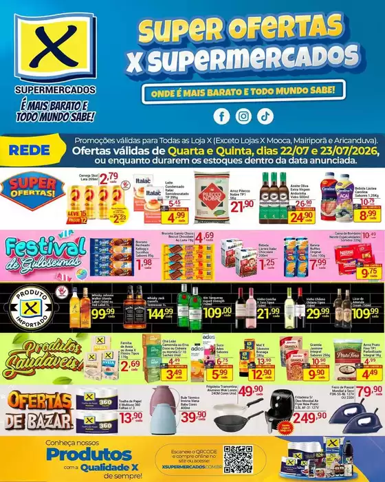 Catálogo X Supermercados | Novas ofertas para descobrir | 2026-07-22T00:00:00.000Z - 2026-07-23T00:00:00.000Z