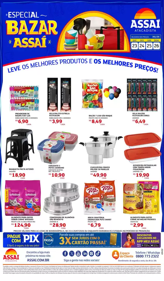 Catálogo Assaí Atacadista | Encarte Assaí Atacadista 49452-978 | 2026-07-23T00:00:00.000Z - 2026-07-26T00:00:00.000Z