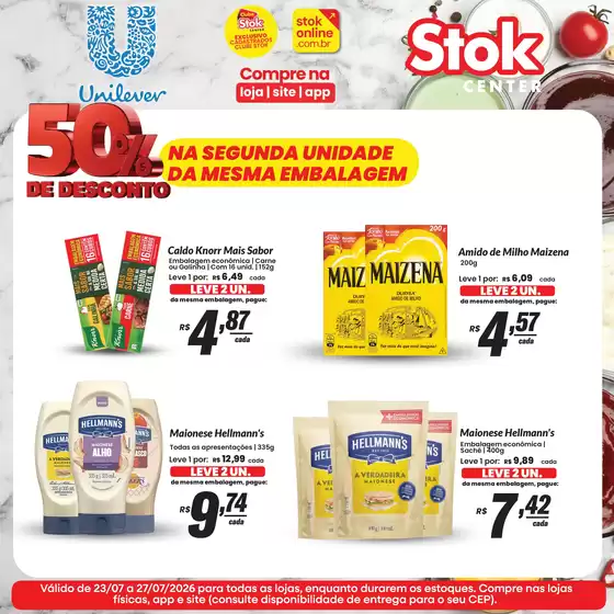 Catálogo Stok Center | Unilever 23 a 27.07 pdf | 2026-07-23T00:00:00.000Z - 2026-07-27T00:00:00.000Z