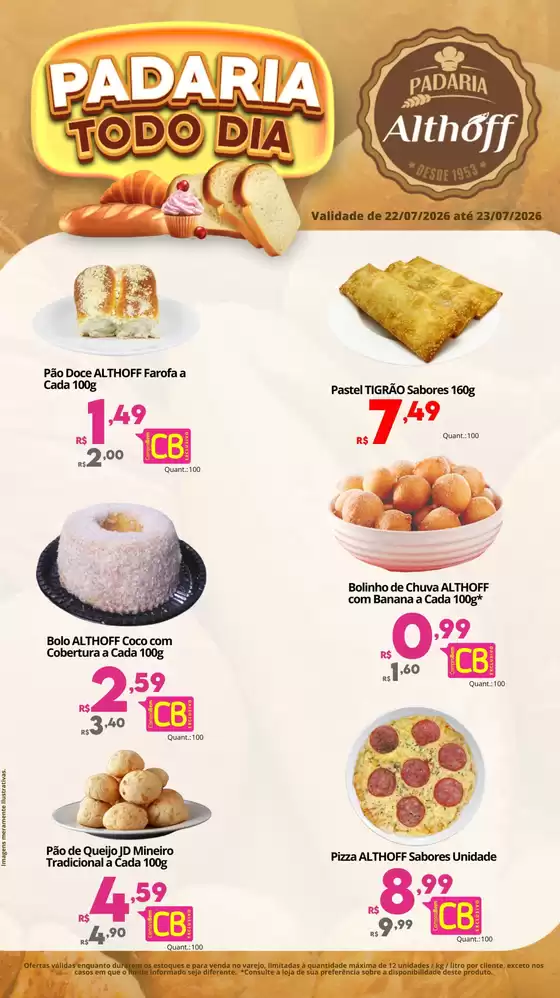 Catálogo Althoff Supermercados |  Padaria todos os dias | 2026-07-23T00:00:00.000Z - 2026-07-23T00:00:00.000Z