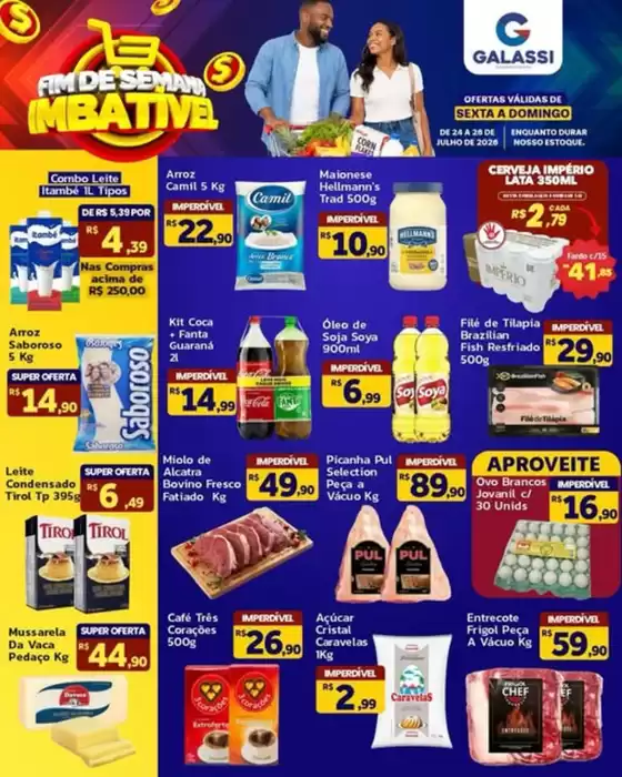 Catálogo Supermercados Galassi | FIM DE SEMANA IMBATÍVEL É NO GALASSI! | 2026-07-24T00:00:00.000Z - 2026-07-26T00:00:00.000Z