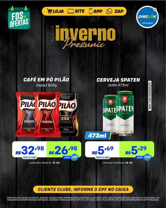 Catálogo Prezunic | Ofertas especiais atraentes para todos | 2026-07-24T00:00:00.000Z - 2026-07-25T00:00:00.000Z