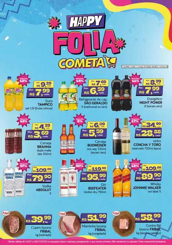 Catálogo Cometa Supermercados | Happy Folia Cometa | 2026-07-24T00:00:00.000Z - 2026-07-26T00:00:00.000Z
