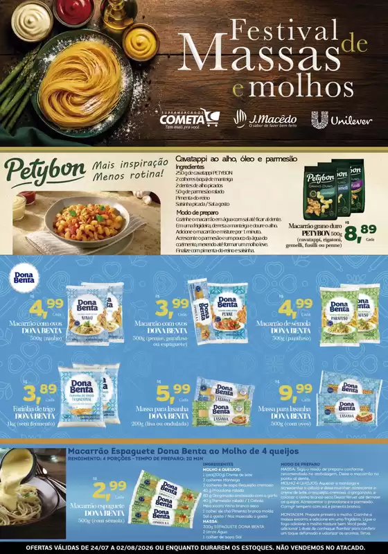 Catálogo Cometa Supermercados | Festival de Massas e Molhos | 2026-07-24T00:00:00.000Z - 2026-08-02T00:00:00.000Z