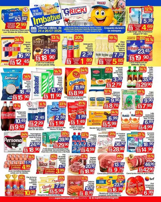 Catálogo Supermercados Gricki | Encarte Supermercados Gricki | 2026-07-24T00:00:00.000Z - 2026-07-26T00:00:00.000Z