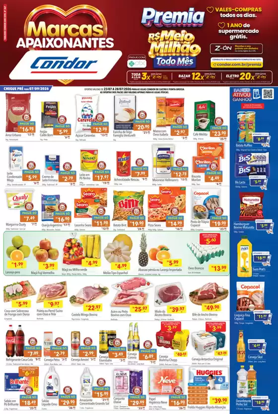 Catálogo Supermercados Condor | Grandes descontos em produtos selecionados | 2026-07-23T00:00:00.000Z - 2026-07-28T00:00:00.000Z