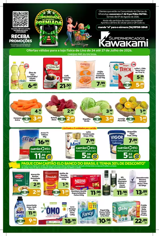 Catálogo Supermercados Kawakami | Ofertas - Lins | 2026-07-24T00:00:00.000Z - 2026-07-27T00:00:00.000Z