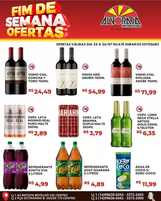 Catálogo Alvorada Supermercados | Encarte Alvorada Supermercados | 2026-07-24T00:00:00.000Z - 2026-07-26T00:00:00.000Z