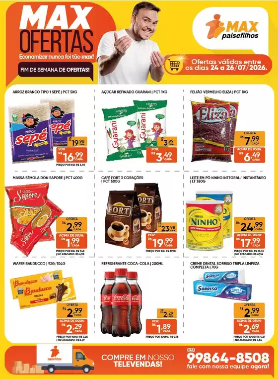 Catálogo Pais e Filhos Supermercados | Ampla seleção de ofertas | 2026-07-24T00:00:00.000Z - 2026-07-26T00:00:00.000Z