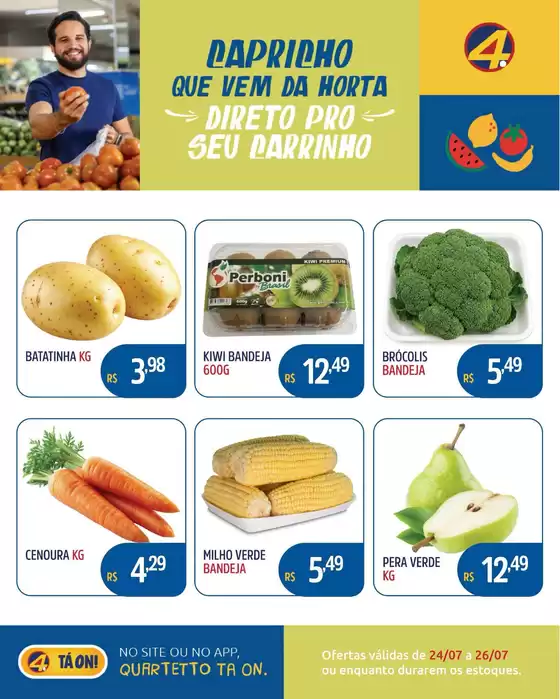 Catálogo Quartetto Supermercados | Encarte Quartetto Supermercados | 2026-07-24T00:00:00.000Z - 2026-07-26T00:00:00.000Z