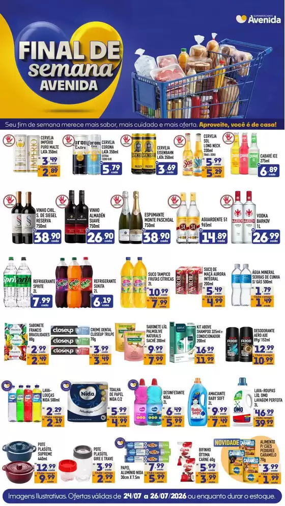 Catálogo Supermercados Avenida | Nossas melhores ofertas para você | 2026-07-24T00:00:00.000Z - 2026-07-26T00:00:00.000Z
