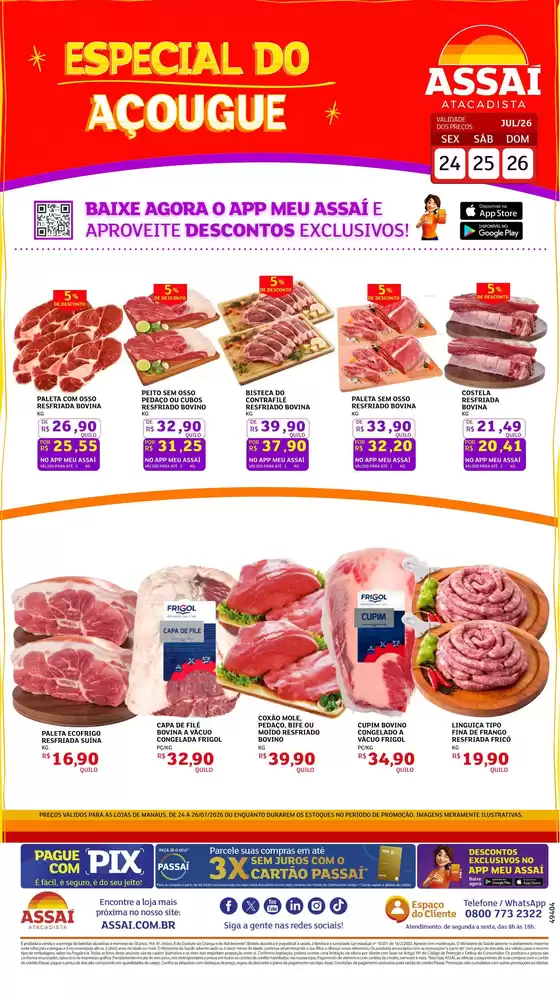 Catálogo Assaí Atacadista | Encarte Assaí Atacadista 49404-74 | 2026-07-24T00:00:00.000Z - 2026-07-26T00:00:00.000Z