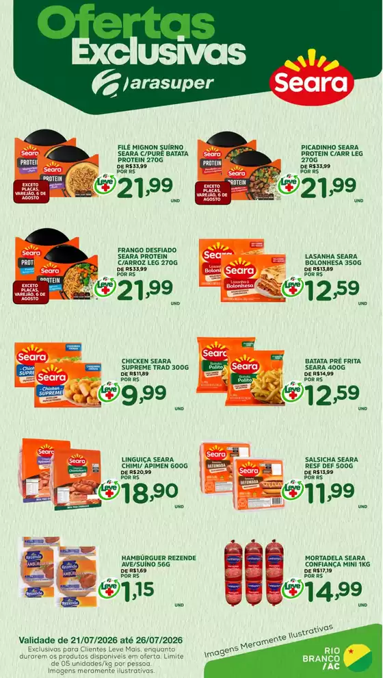 Catálogo Araújo Supermercados | OFERTA SEARA | 2026-07-21T00:00:00.000Z - 2026-07-26T00:00:00.000Z