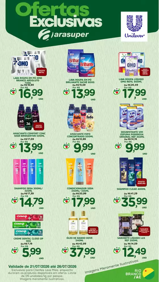 Catálogo Araújo Supermercados | EXCLUSIVA UNILEVER | 2026-07-21T00:00:00.000Z - 2026-07-26T00:00:00.000Z