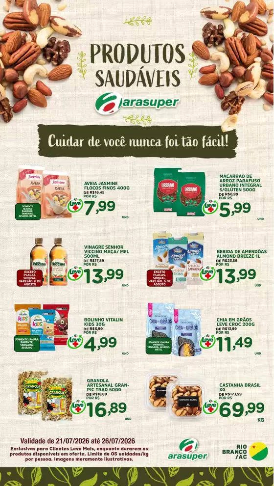 Catálogo Araújo Supermercados | EXCLUSIVA SAUDÉVEIS | 2026-07-21T00:00:00.000Z - 2026-07-26T00:00:00.000Z