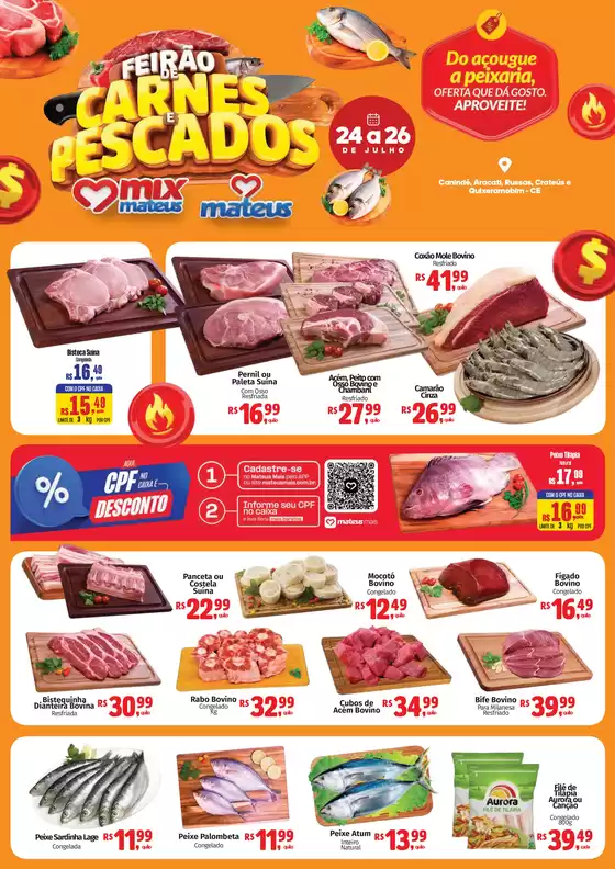 Catálogo Supermercados Mateus | Feirão das Carnes e Pescados | 2026-07-23T00:00:00.000Z - 2026-07-26T00:00:00.000Z